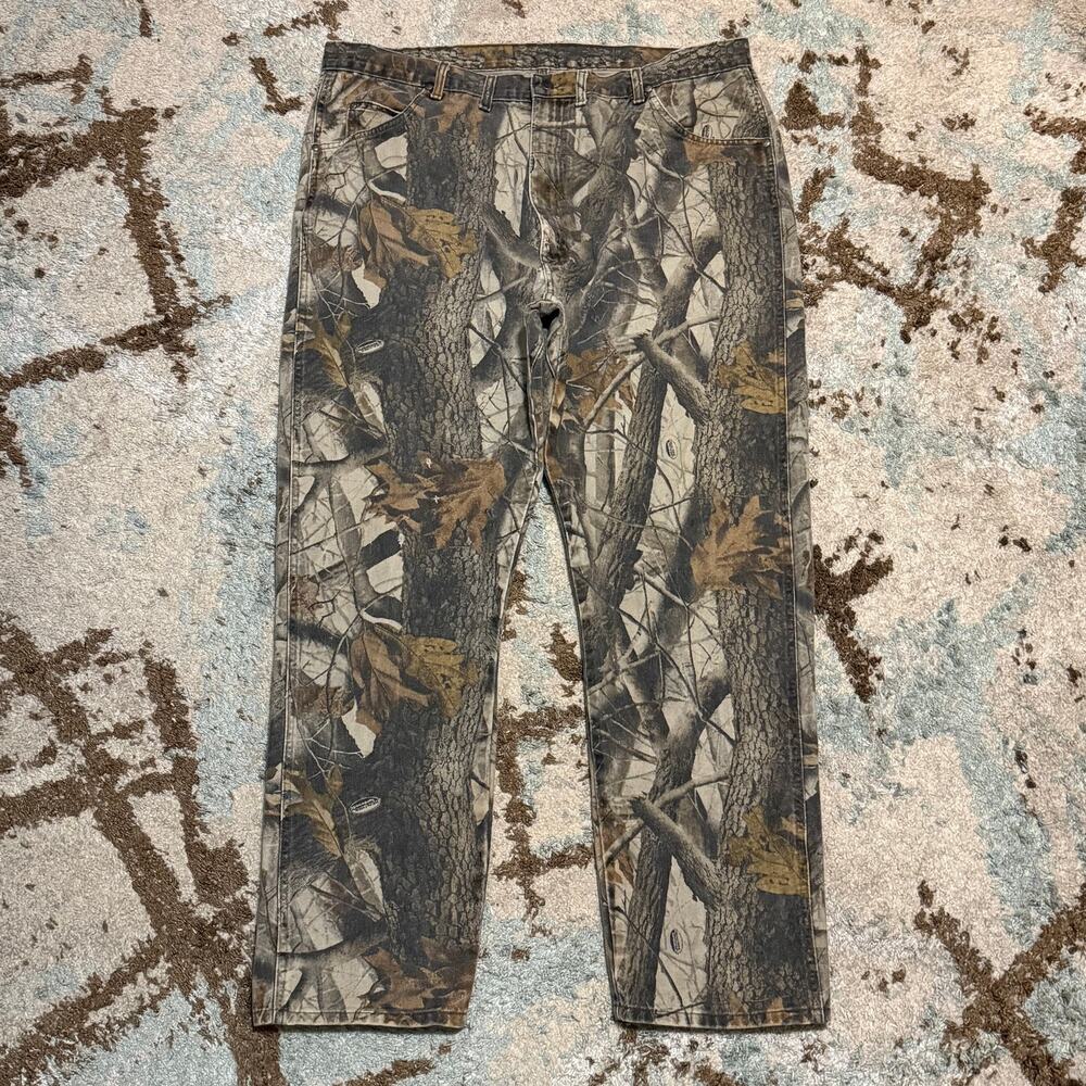 Vintage Wrangler Pro Gear Camo Canvas Pants Size 44x34 Realtree Hardwood